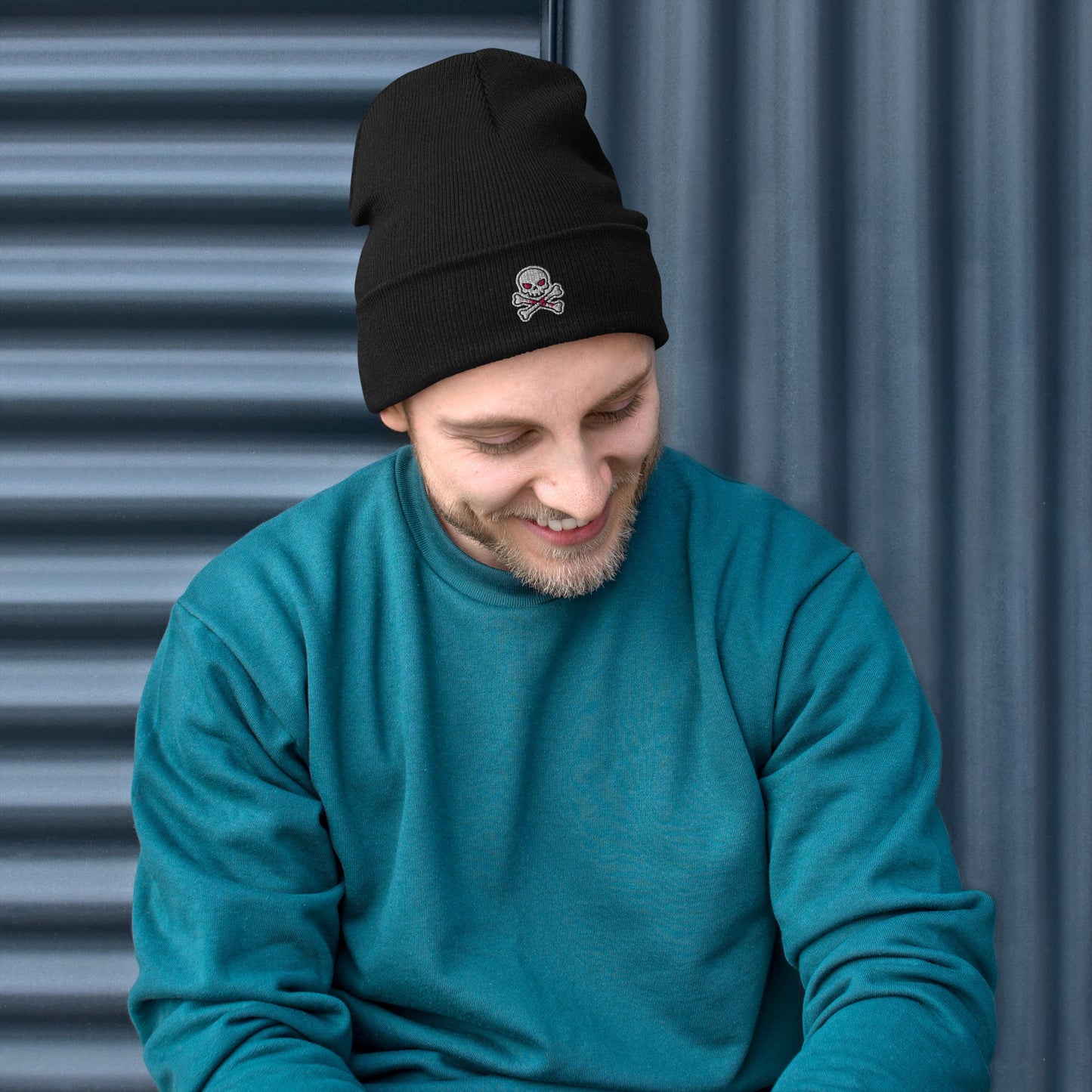 Jinx Skull Embroidered Beanie - Arcane Secret Shop