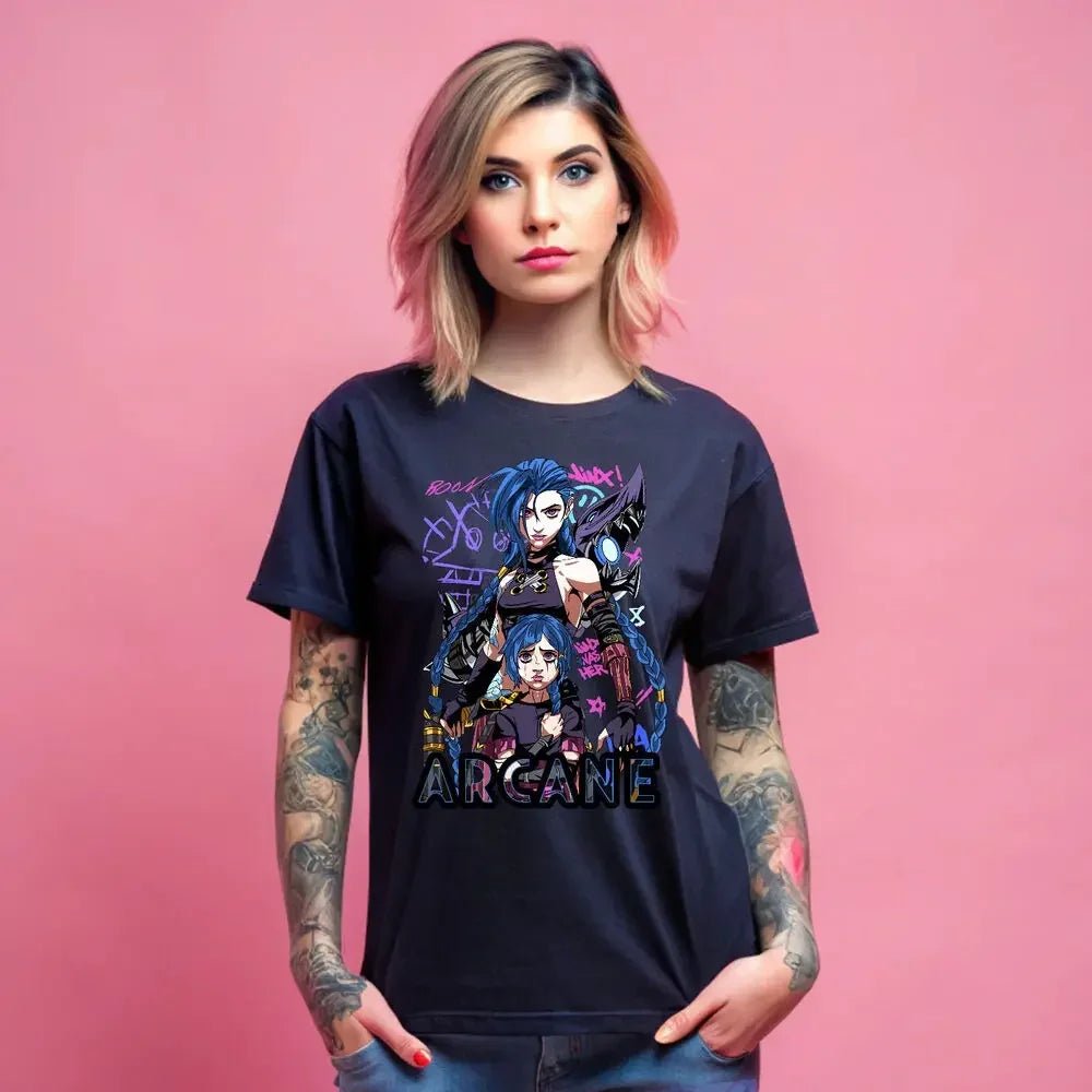 Jinx Arcane Unisex T-Shirt Oversized - Arcane Secret Shop