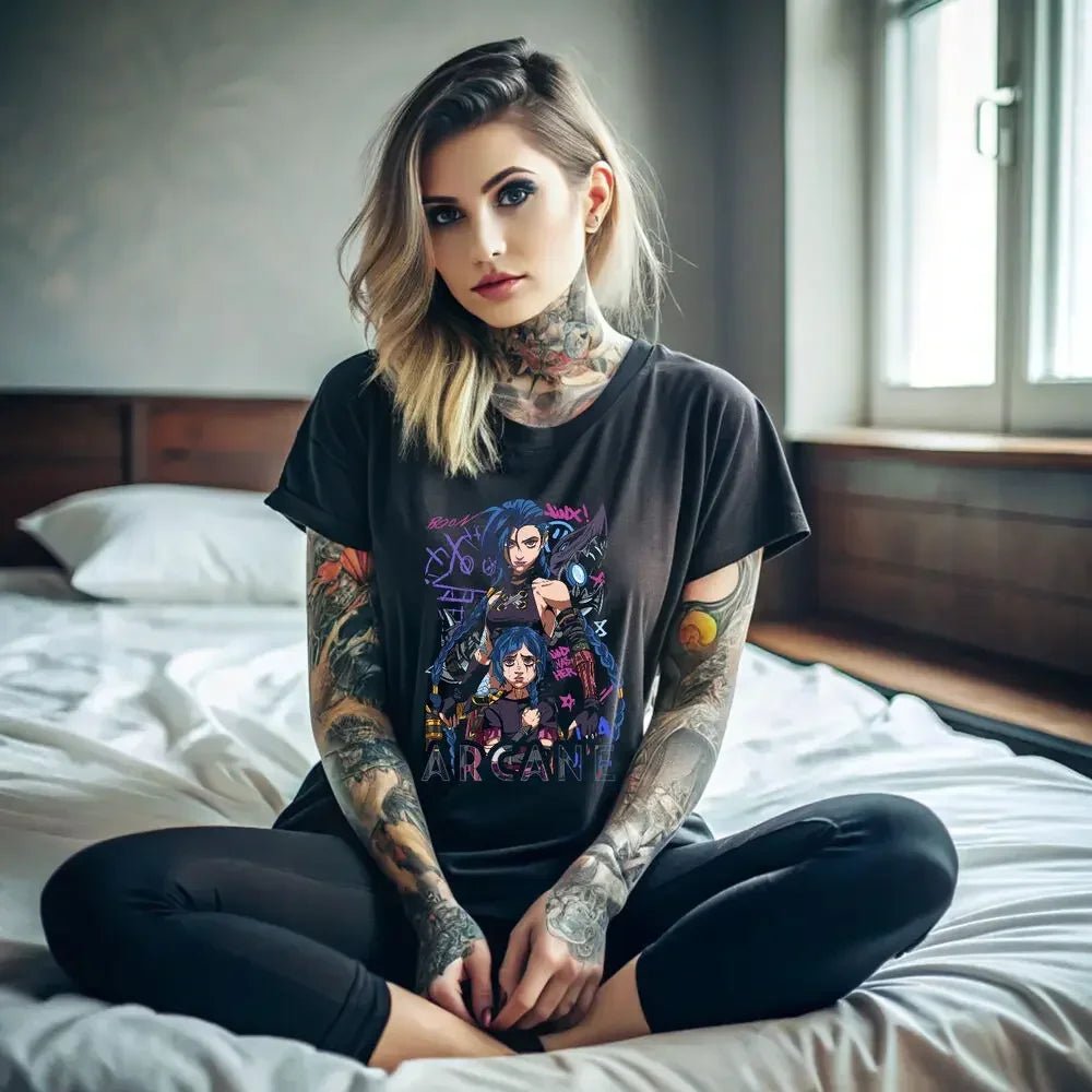 Jinx Arcane Unisex T-Shirt Oversized - Arcane Secret Shop