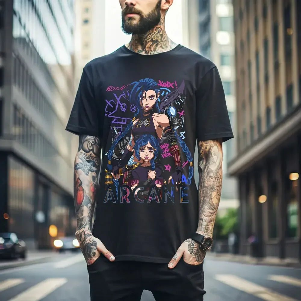Jinx Arcane Unisex T-Shirt Oversized - Arcane Secret Shop