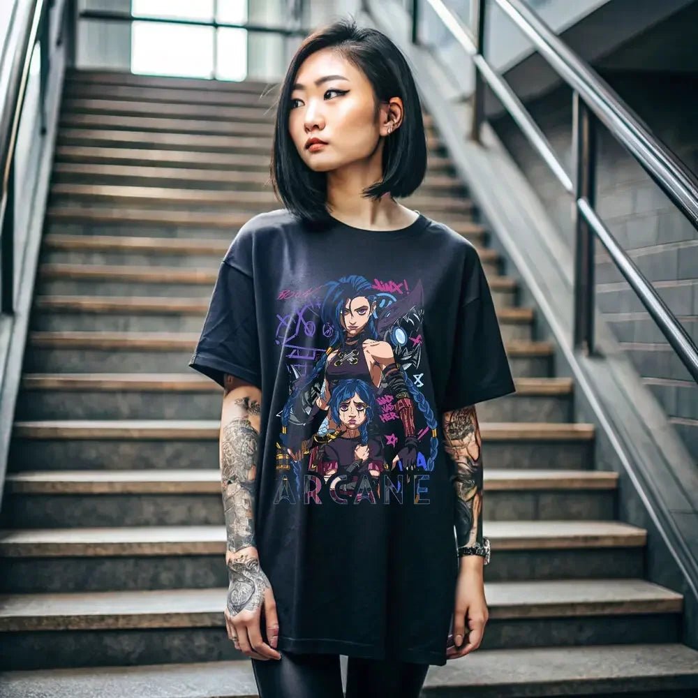 Jinx Arcane Unisex T-Shirt Oversized - Arcane Secret Shop