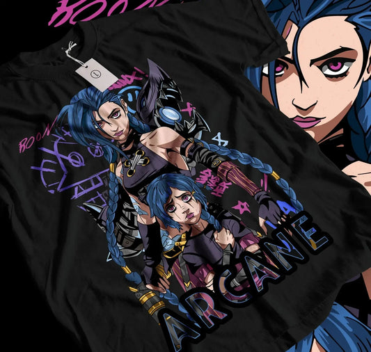 Jinx Arcane Unisex T-Shirt Oversized - Arcane Secret Shop