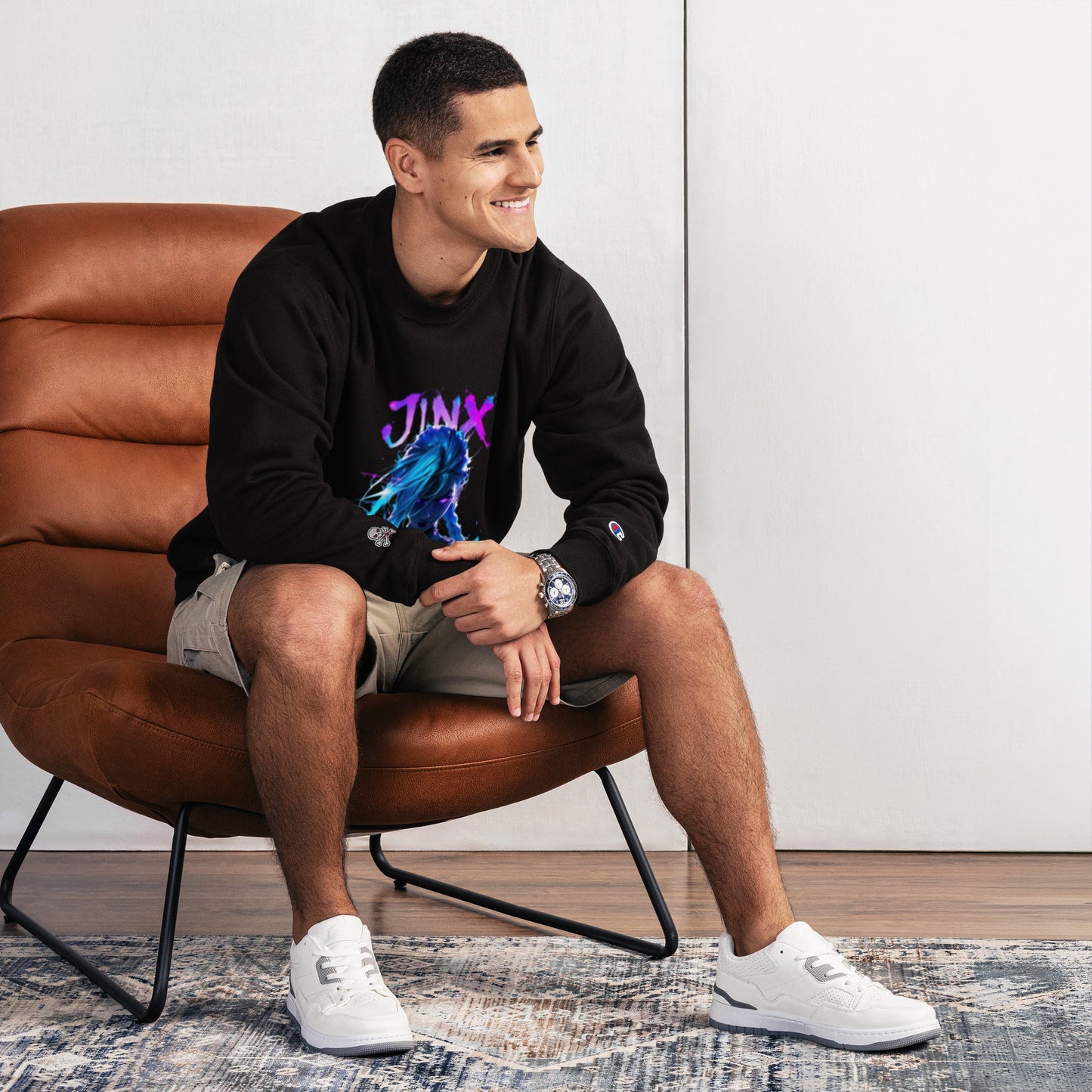 Jinx Men’s Champion Brand Sweatshirt - Arcane Secret Shop
